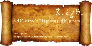Körtvélyessy Ágnes névjegykártya
